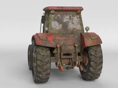 Abandoned Farm Tractor 3D model