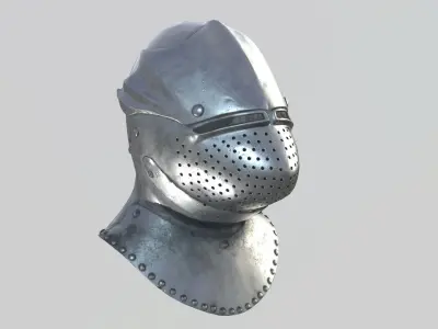 Medieval Armet01 Helmet Low-poly 3D model