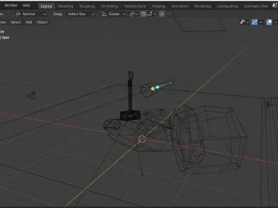 Desert hammer in low poly style Free low-poly 3D model