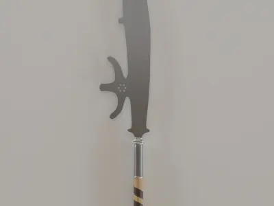 Medieval Polearm Fauchard 3D model