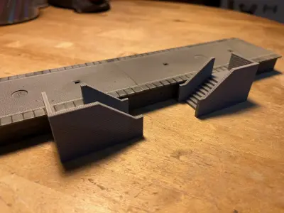 Model Railway Platform Access Steps V3 3D print model