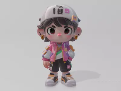 Trendy Street - style Boy 3D model