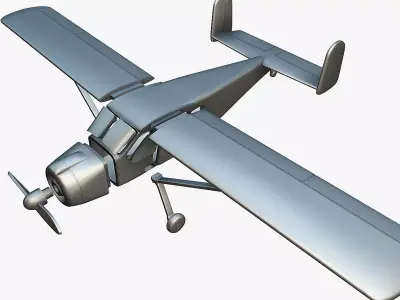 Max Holste MH-1521 Broussard - 3D Printable Model 3D print model