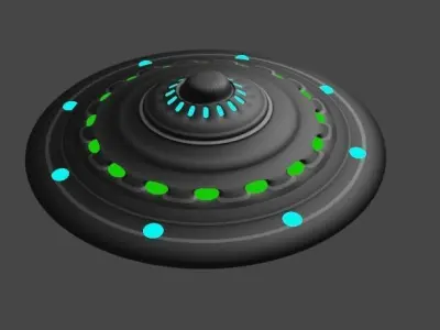 UFO Alien Spaceship 3d Model spaceship Low poly Ufo 2  3D model