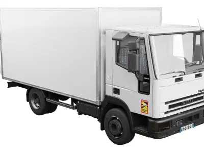 Iveco Eurocargo 100E18 2001 Box Truck Low-poly 3D model
