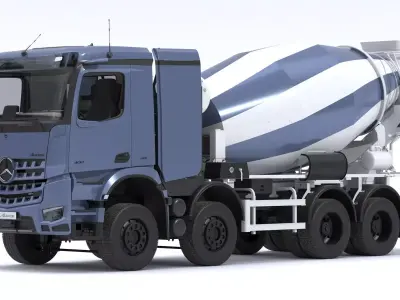 Mercedes Benz eArocs 400 Electric Truck Mixer 3D model