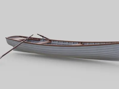 Rowboat 1B Low-poly 3D model