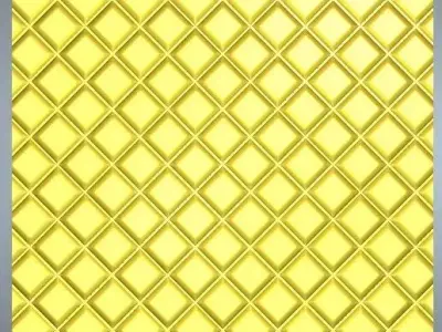 Yellow background diamond pattern 3d model 3D model