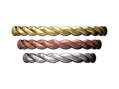 Braided rope bangle sizes S M L 3D print model