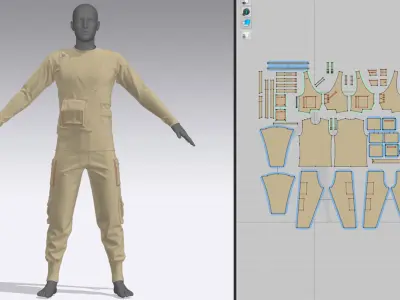 2 Tactical outfits for men vol02 3D model