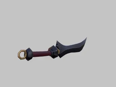 Combat knife - PBR Low-poly 3D model