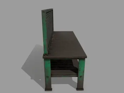 workbench bench Low-poly 3D model order