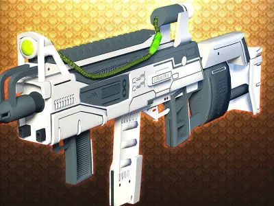 Futuristic Assault Rifle Low-poly 3D model buy
