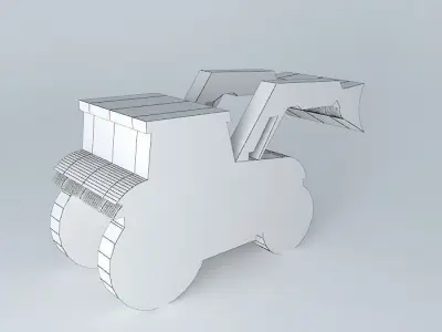 Loader paper bulldozer Free 3D model