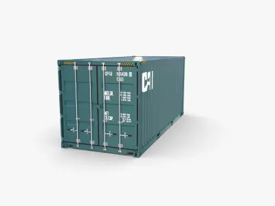 20ft Shipping Container CAI v3 3D model