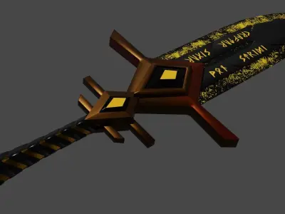 Dark spear Low-poly 3D model