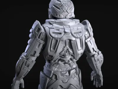 Sci-Fi Armor 1 Sculpt 3D model
