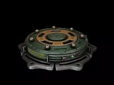 Electro Shock Landmine-2 Low-poly 3D model