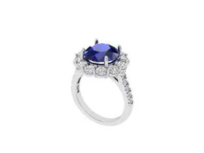 Solitaire Engagement Ring 3D print model 93