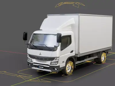 Mitsubishi Fuso Canter e City Box Truck 3D model