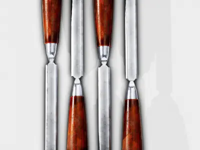 Chisel Nanite archviz and game ready with textures Low-poly 3D model