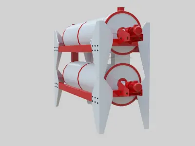 Trieur Intended Cylinder - Wheat Grain Flour Milling Machine 3D model