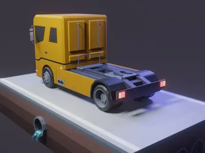 Low Poly Truck Low-poly 3D model from CGTrader - Low-poly