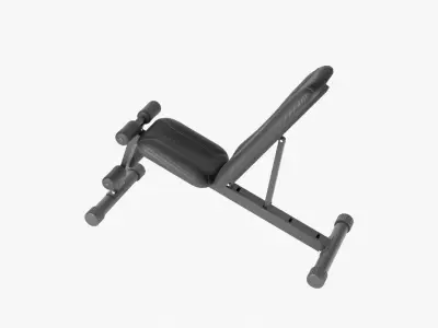 Exercise Utility Bench Low-poly 3D model