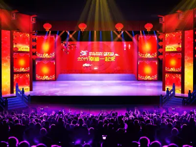 Concert gala stage design 3D model 3D model