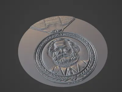 Karl Marx Medallion 3D print model buy