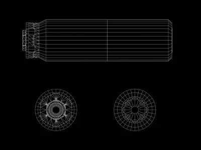 Suppressor Pack PBR Low Poly Low-poly 3D model