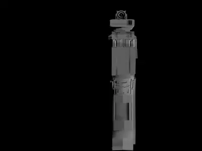 sci fi gun Low-poly 3D model