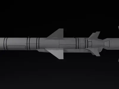 Kh-35 Anti-Ship Missile Game-Ready Rig-Ready  Free low-poly 3D model