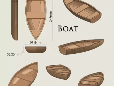 Printable Boat 3D print model