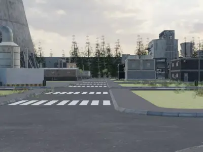 Nuclear Power Plant 3D model shop