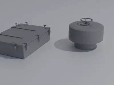 Ship deck details Free low-poly 3D model