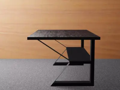 Industrial Elegance Worktable 3D model