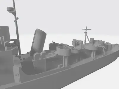 US Nave Ship Fetcher class tactical wargaming 3D print model