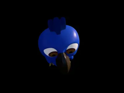 Cartoon Parrot  3D model