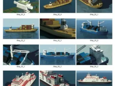 Dosch 3D - Freight Ships 3D model