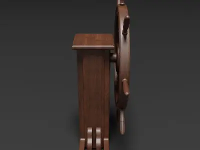 Old Ship Wheel 3D model