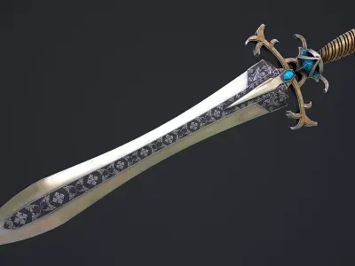 Fantasy sword 29 3D model Low-poly 3D model