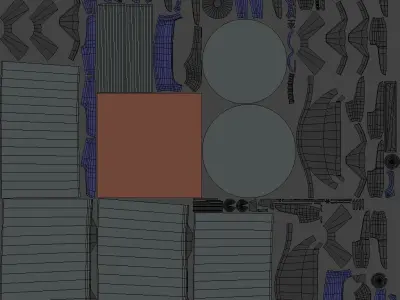 asset of three different types of screwdrivers 3D model