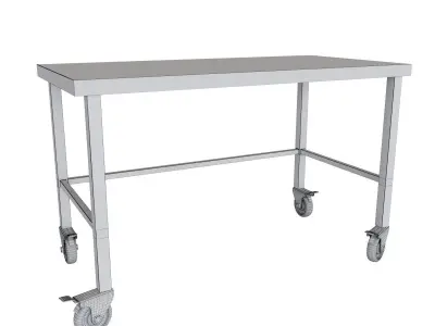 Novo metal industrial work table with wheels  3D model