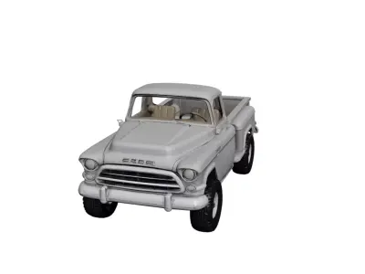 1950 GMC Pickup Truck 3D Model Classic Vintage Utility Vehicle 3D model