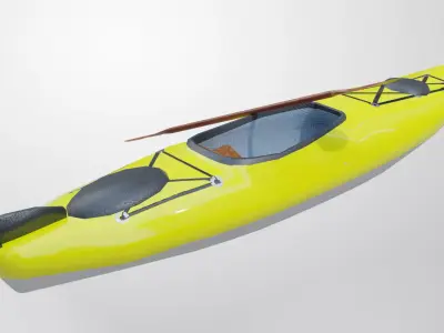 Kayak Low-poly 3D model Low-poly