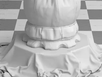 Cloth Shaderball 3D model
