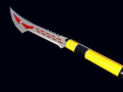 Stylized modern sword low-poly game-ready Free low-poly 3D model