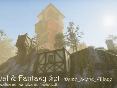 Medieval and Fantasy Set - Game ready Low-poly 3D model