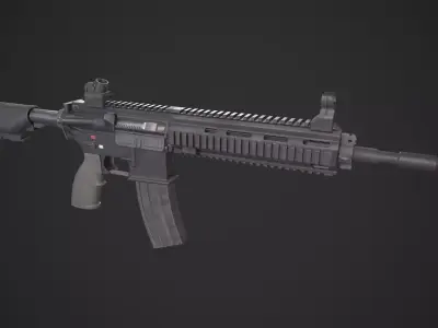 HK 416 Low-poly 3D model